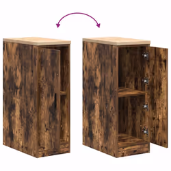 vidaXL Garage Storage Cabinet Smoked Oak 30x51x85 cm Solid Wood Pine cabinet - smoked oak, 30 x 51 x 85 cm - Additional view 8