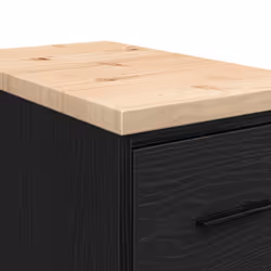 vidaXL Garage Storage Cabinet Smoked Oak 30x51x85 cm Solid Wood Pine cabinet - black, 30 x 51 x 85 cm - Additional view 9