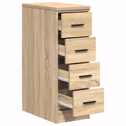 vidaXL Garage Storage Cabinet Smoked Oak 30x51x85 cm Solid Wood Pine cabinet - sonoma oak, 30 x 51 x 85 cm - Additional view 4