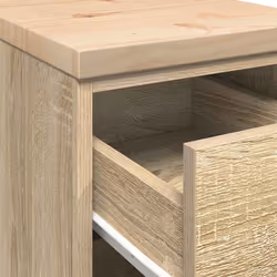 vidaXL Garage Storage Cabinet Smoked Oak 30x51x85 cm Solid Wood Pine cabinet - sonoma oak, 30 x 51 x 85 cm - Additional view 8