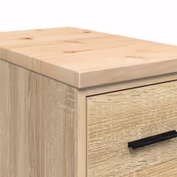 vidaXL Garage Storage Cabinet Smoked Oak 30x51x85 cm Solid Wood Pine cabinet - sonoma oak, 30 x 51 x 85 cm - Additional view 9