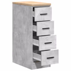 vidaXL Garage Storage Cabinet Solid Wood Pine cabinet - concrete grey, 30 x 51 x 85 cm/ 1 pcs - Additional view 4
