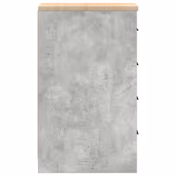 vidaXL Garage Storage Cabinet Solid Wood Pine cabinet - concrete grey, 30 x 51 x 85 cm/ 1 pcs - Additional view 6