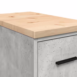 vidaXL Garage Storage Cabinet Solid Wood Pine cabinet - concrete grey, 30 x 51 x 85 cm/ 1 pcs - Additional view 9