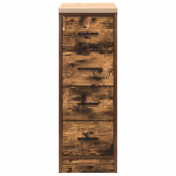 vidaXL Garage Storage Cabinet Solid Wood Pine cabinet - smoked oak, 30 x 51 x 85 cm/ 1 pcs - Additional view 5