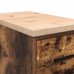 vidaXL Garage Storage Cabinet Solid Wood Pine cabinet - smoked oak, 30 x 51 x 85 cm/ 1 pcs - Additional view 9