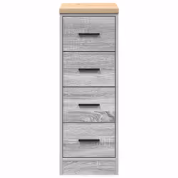 vidaXL Garage Storage Cabinet Smoked Oak 30x51x85 cm Solid Wood Pine cabinet - grey sonoma, 30 x 51 x 85 cm - Additional view 5