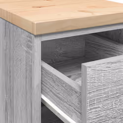 vidaXL Garage Storage Cabinet Smoked Oak 30x51x85 cm Solid Wood Pine cabinet - grey sonoma, 30 x 51 x 85 cm - Additional view 8