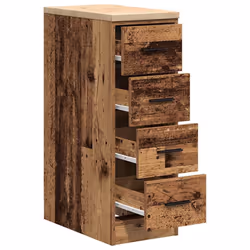 vidaXL Garage Storage Cabinet Solid Wood Pine cabinet - old wood, 30 x 51 x 85 cm - Additional view 4