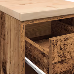 vidaXL Garage Storage Cabinet Solid Wood Pine cabinet - old wood, 30 x 51 x 85 cm - Additional view 8