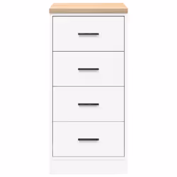 vidaXL Garage Storage Cabinet Solid Wood Pine cabinet - white, 40 x 51 x 85 cm - Additional view 5