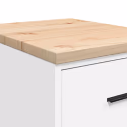 vidaXL Garage Storage Cabinet Solid Wood Pine cabinet - white, 40 x 51 x 85 cm - Additional view 9