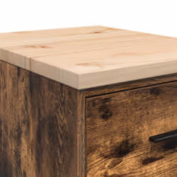 vidaXL Garage Storage Cabinet Solid Wood Pine cabinet - smoked oak, 40 x 51 x 85 cm/ 1 pcs - Additional view 9