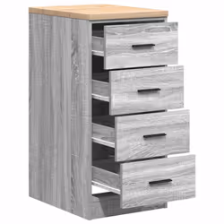 vidaXL Garage Storage Cabinet Smoked Oak 30x51x85 cm Solid Wood Pine cabinet - grey sonoma, 40 x 51 x 85 cm - Additional view 4
