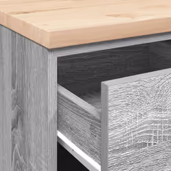 vidaXL Garage Storage Cabinet Smoked Oak 30x51x85 cm Solid Wood Pine cabinet - grey sonoma, 40 x 51 x 85 cm - Additional view 8