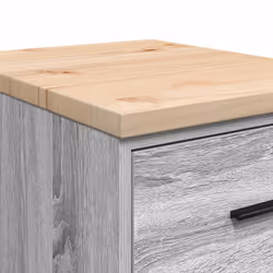 vidaXL Garage Storage Cabinet Smoked Oak 30x51x85 cm Solid Wood Pine cabinet - grey sonoma, 40 x 51 x 85 cm - Additional view 9