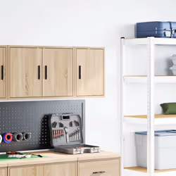 vidaXL Garage Wall Cabinet Sonoma Oak Engineered Wood cabinet
