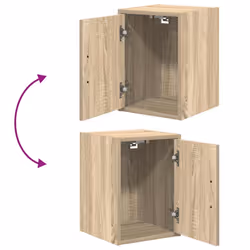 vidaXL Garage Wall Cabinet Sonoma Oak Engineered Wood cabinet - Additional view 8