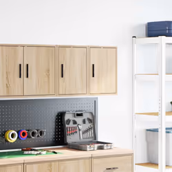 vidaXL Garage Wall Cabinets 2 pcs Sonoma Oak Engineered Wood cabinet