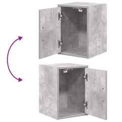 vidaXL Garage Wall Cabinets 2 pcs Concrete Grey Engineered Wood cabinet - Additional view 8