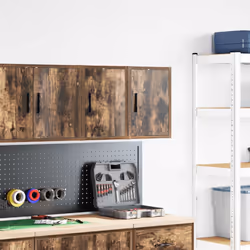 vidaXL Garage Wall Cabinets 2 pcs Smoked Oak Engineered Wood cabinet