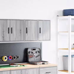 vidaXL Garage Wall Cabinets 2 pcs Grey Sonoma Engineered Wood cabinet - Additional view 2