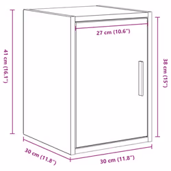 vidaXL Garage Wall Cabinets 2 pcs Grey Sonoma Engineered Wood cabinet - Additional view 3