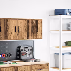 vidaXL Garage Wall Cabinet Old Wood Engineered Wood cabinet