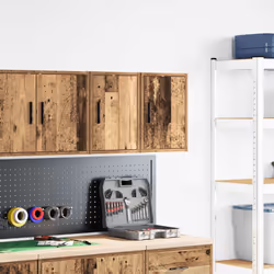 vidaXL Garage Wall Cabinets 2 pcs Old Wood Engineered Wood cabinet