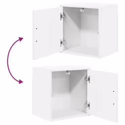 vidaXL Garage Wall Cabinet Concrete Grey Engineered Wood cabinet - white - Additional view 8