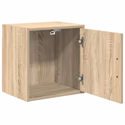 vidaXL Garage Wall Cabinet Concrete Grey Engineered Wood cabinet - sonoma oak - Additional view 4