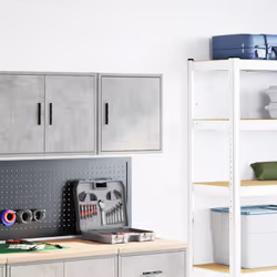 vidaXL Garage Wall Cabinet Concrete Grey Engineered Wood cabinet - concrete grey