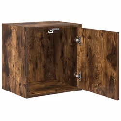 vidaXL Garage Wall Cabinet Concrete Grey Engineered Wood cabinet - smoked oak - Additional view 4