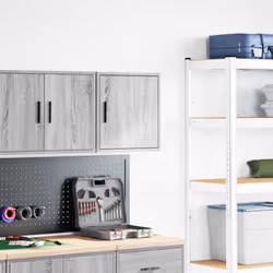 vidaXL Garage Wall Cabinet Concrete Grey Engineered Wood cabinet - grey sonoma