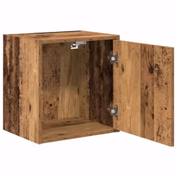 vidaXL Garage Wall Cabinet Concrete Grey Engineered Wood cabinet - old wood - Additional view 4