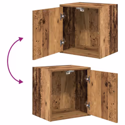 vidaXL Garage Wall Cabinet Concrete Grey Engineered Wood cabinet - old wood - Additional view 8