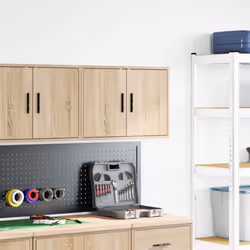 vidaXL Garage Wall Cabinet Concrete Grey Engineered Wood cabinet - sonoma oak, 60 x 30 x 41 cm/ 1 pcs - Additional view 2