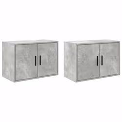vidaXL Garage Wall Cabinet Concrete Grey Engineered Wood cabinet - concrete grey, 60 x 30 x 41 cm/ 2 pcs