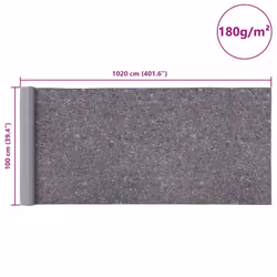 / 1 pcs) vidaXL 1/2/3x Non-slip Painter Fleece Grey Floor Protection Cover Multi Models - 1020 cm(180 g/square metre - Additional view 10