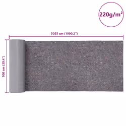 / 1 pcs) vidaXL 1/2/3x Non-slip Painter Fleece Grey Floor Protection Cover Multi Models - 5055 cm(220 g/square metre