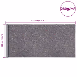 / 1 pcs) vidaXL 1/2/3x Non-slip Painter Fleece Grey Floor Protection Cover Multi Models - 515 cm(280 g/square metre
