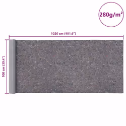 / 1 pcs) vidaXL 1/2/3x Non-slip Painter Fleece Grey Floor Protection Cover Multi Models - 1020 cm(280 g/square metre