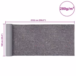 / 1 pcs) vidaXL 1/2/3x Non-slip Painter Fleece Grey Floor Protection Cover Multi Models - 2532 cm(280 g/square metre - Additional view 10