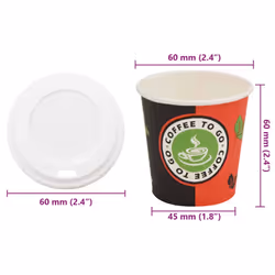 ) vidaXL Paper Coffee Cups with Lids 1000 pcs 16oz 400ml paper cup - 120 ml (4 oz
