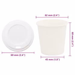 vidaXL Paper Coffee Cups with Lids 1000 pcs 8oz 200ml paper cup - 4oz/100ml