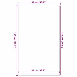 vidaXL Doormat Anthracite 80x120 cm mat welcome mat door mat indoor - 90 x 150 cm - Additional view 6