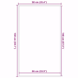 vidaXL Doormat Anthracite 115x400 cm mat welcome mat door mat indoor - black, 90 x 150 cm