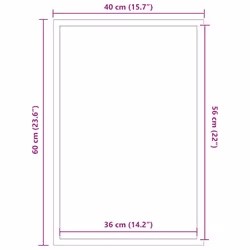 vidaXL Doormat Anthracite 115x400 cm mat welcome mat door mat indoor - blue, 40 x 60 cm - Additional view 6