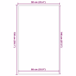 vidaXL Doormat Anthracite 115x400 cm mat welcome mat door mat indoor - blue, 90 x 150 cm - Additional view 6