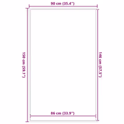 vidaXL Doormat Anthracite 115x400 cm mat welcome mat door mat indoor - brown, 90 x 150 cm - Additional view 6